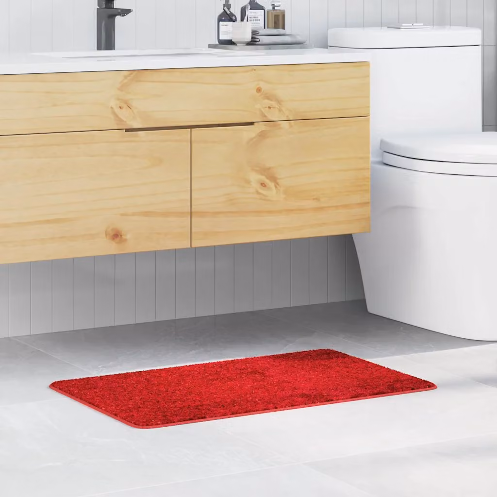 Tappetino da bagno antiscivolo vidaXL Rosso L: 50 cm, P: 80 cm