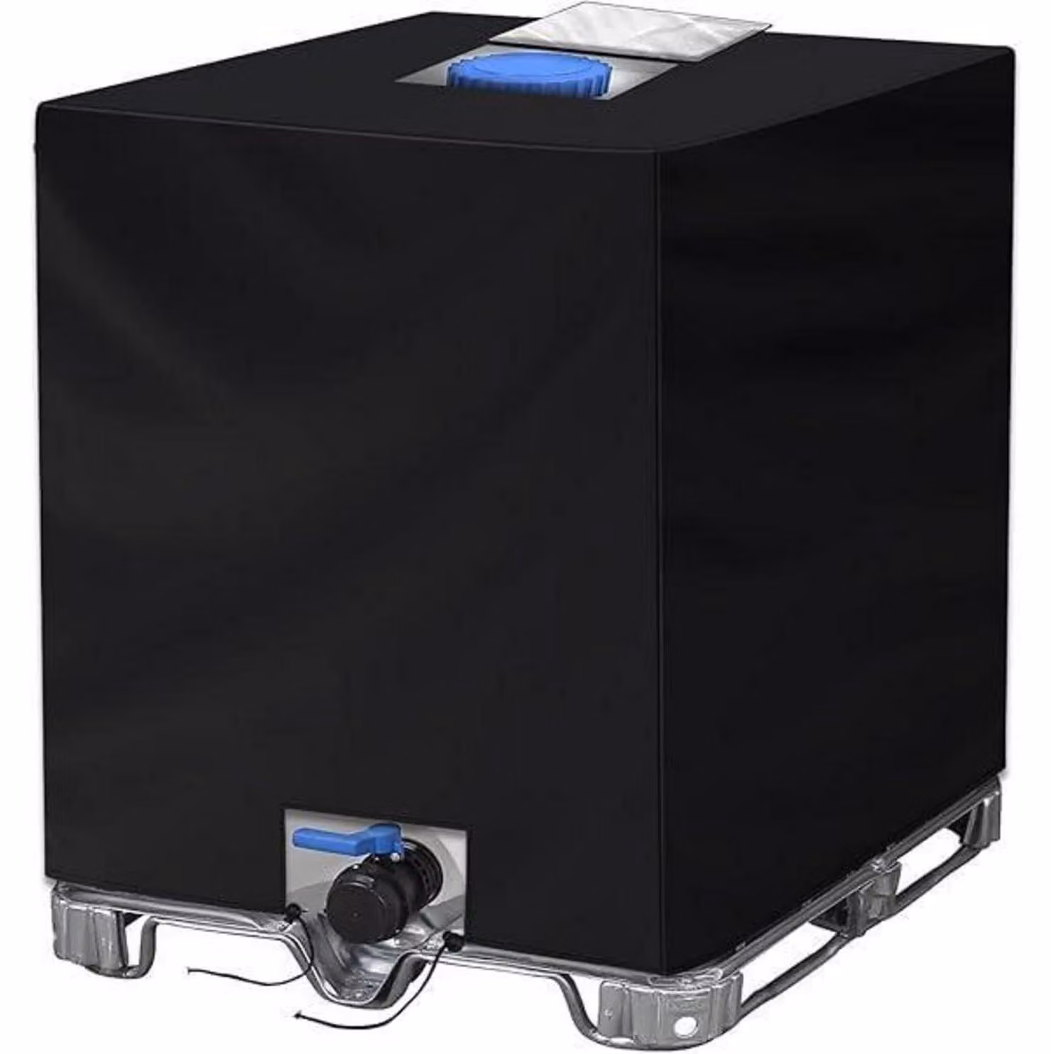 Copertura per serbatoio IBC da 1000 litri, in poliestere, colore nero, dimensioni 120x100x116 cm. Resistente alla polvere e con protezione UV