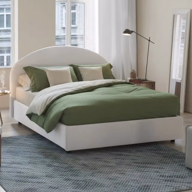 Letto Matrimoniale Melanite Talamo Italia con Materasso Incluso, Bianco, L/P: 160 x 200 cm
