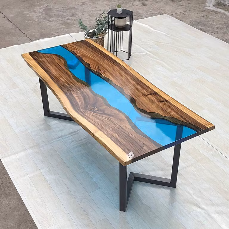 Beistelltisch Epoxid Harz Tisch Couchtisch Handgefertigter Couchtisch 120x60cm