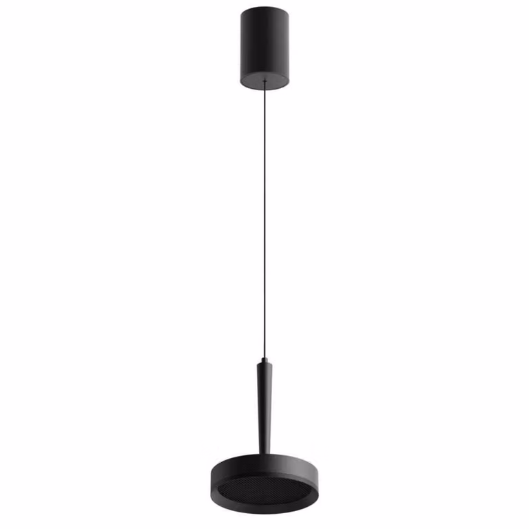 LOOM DESIGN lampada LED a sospensione Nyx P1, nera, alluminio dimmerabile, Nero, Soggiorno / Sala da pranzo, Alluminio, Moderno