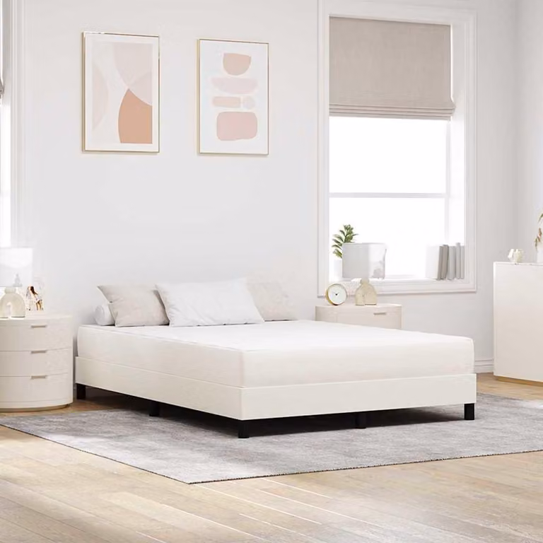 Maison Exclusive - Materasso con materasso Creme 160 x 200 cm Tessuto