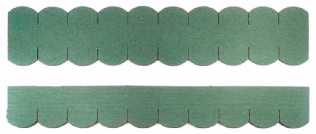 2 confezioni di tegole a coda di martora (50 mm), colore verde