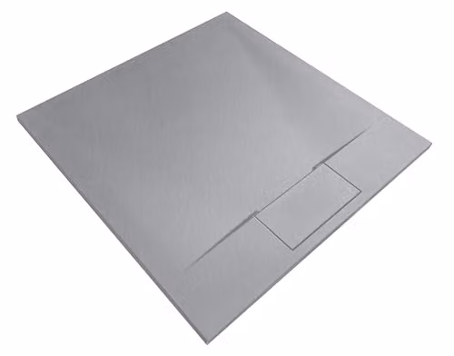 Rea - Piatto Doccia Bazalt Grey 90X90 cm Piatto Doccia In Composito Smc Per Bagno Piletta Doccia Inclusa (Grigio)