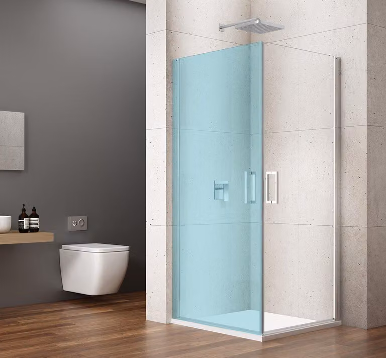 Porta doccia angolare Gelco LORO, 900 mm, vetro trasparente
