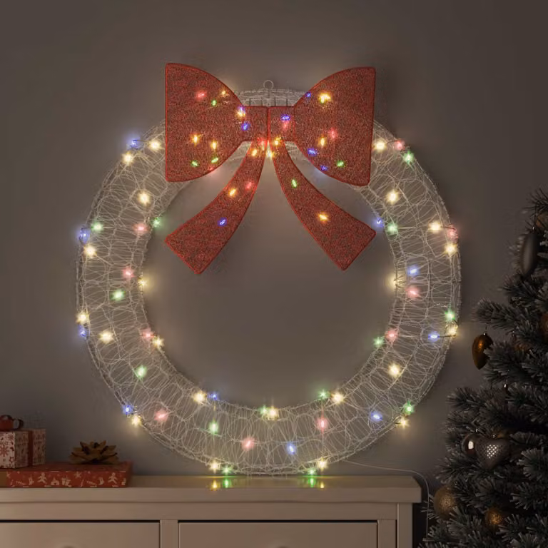 Lampada a LED Corona vidaXL Multicolore con Telecomando, L 92 cm x P 92 cm x H 9,5 cm