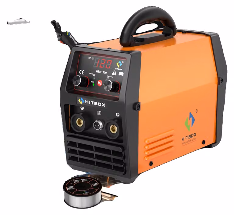 Saldatrice MIG, 3 funzioni in 1, design portatile, modello HBM1200, alimentazione 220V-240V, spina di tipo EU