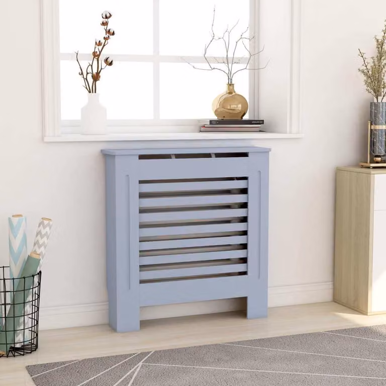 The Living Store Copriradiatore in MDF grigio 78 cm