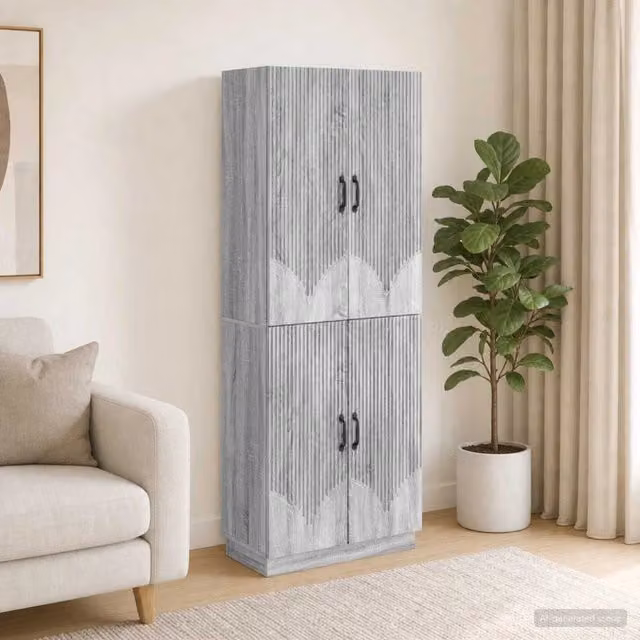 Set di armadi 2 pz Sonoma grigio Legno ingegnerizzato 3416787