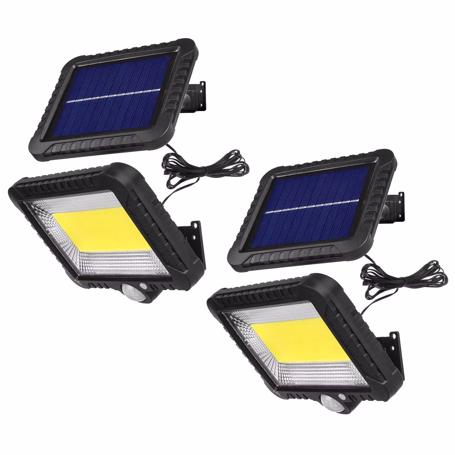 Proiettore solare a LED con sensore di movimento Maclean IP44 5 W 400 lm 6000 K Batteria al litio 1300 mAh 5,5 V CC MCE438 2 pezzi