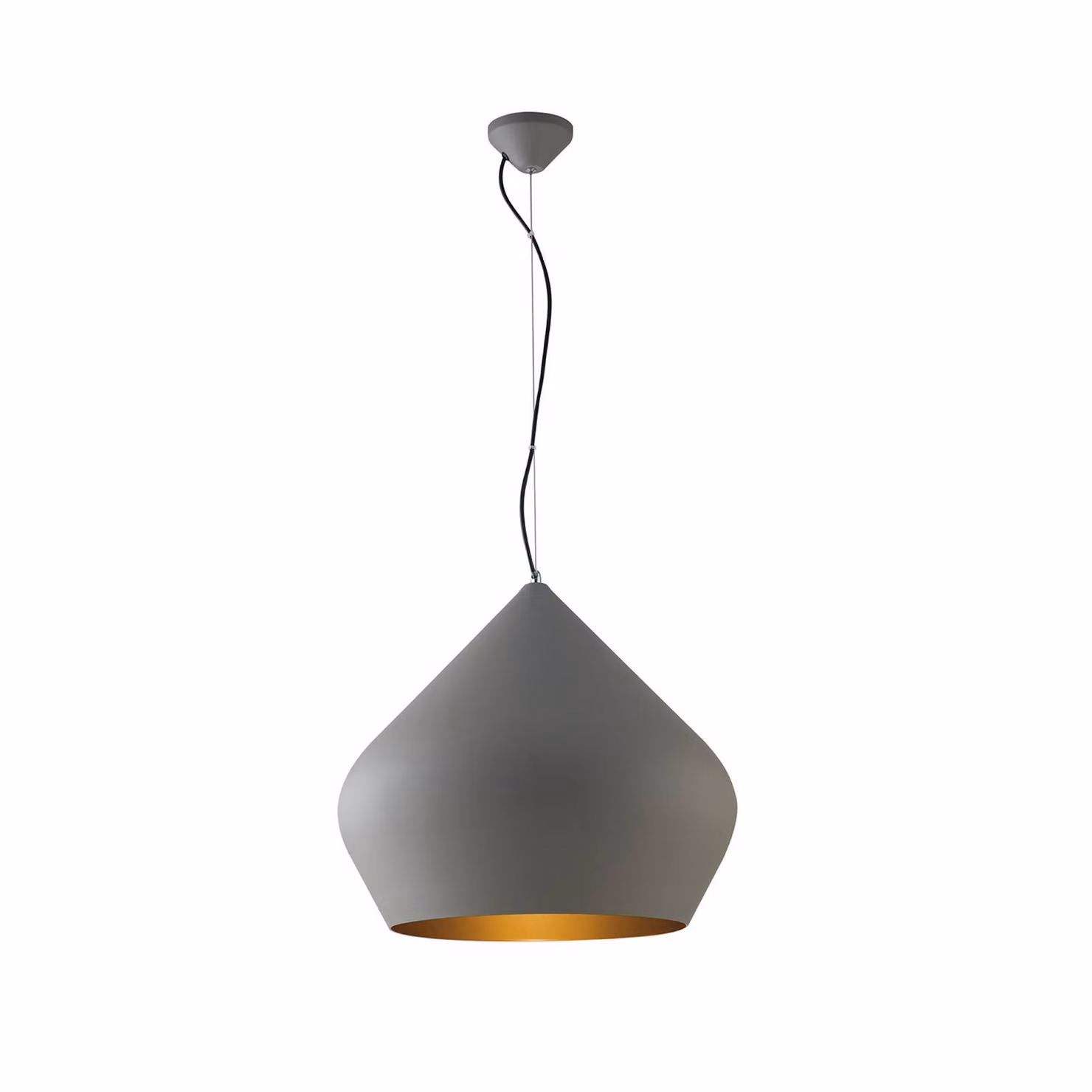Luce Ambiente Design Lampada a sospensione Tholos, dimmerabile, Alluminio / Grigio / Zincato, Soggiorno / Sala da pranzo, Metallo, Moderno, Lampada a sospensione