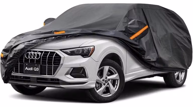 Copertura per auto impermeabile e traspirante, compatibile con Audi Q3 (2012-2025), colore nero