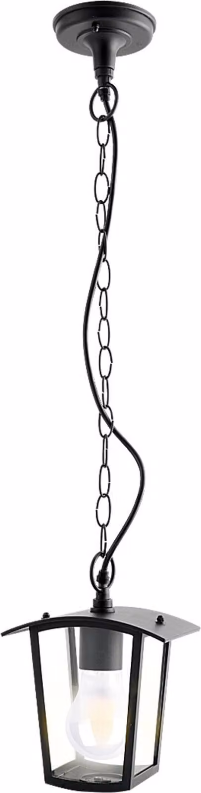 Rabalux 7130 Taverna lampada a sospensione per esterni, E27, alluminio, nero, 17cm