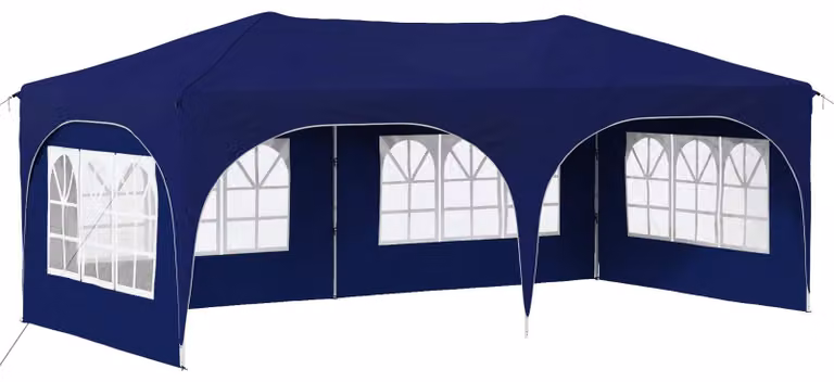 Tenda per feste a pop-up 575 x 288 x 245 cm Blu Tessuto Oxford