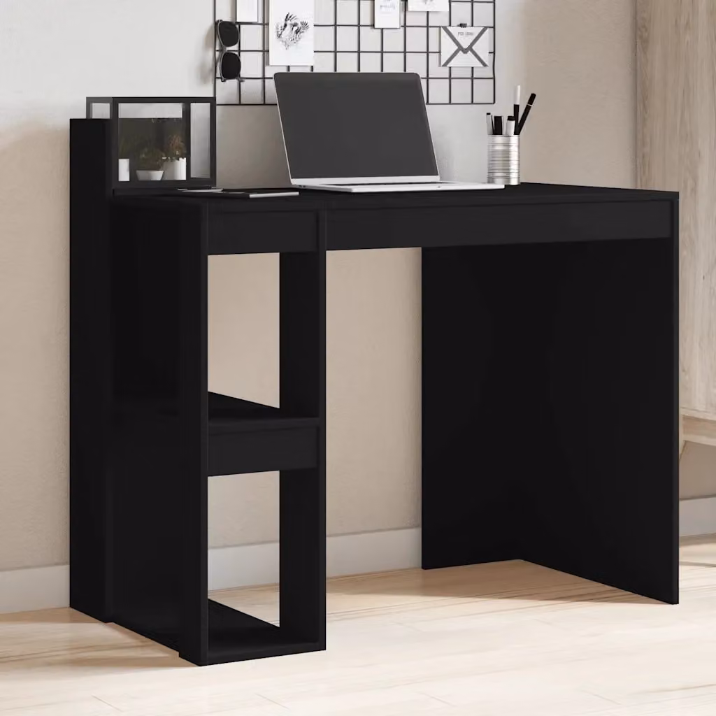 Scrivania moderna DESIGN IN nera in legno multistrato L: 103,5 cm, P: 56,5 cm, H: 94 cm – 2