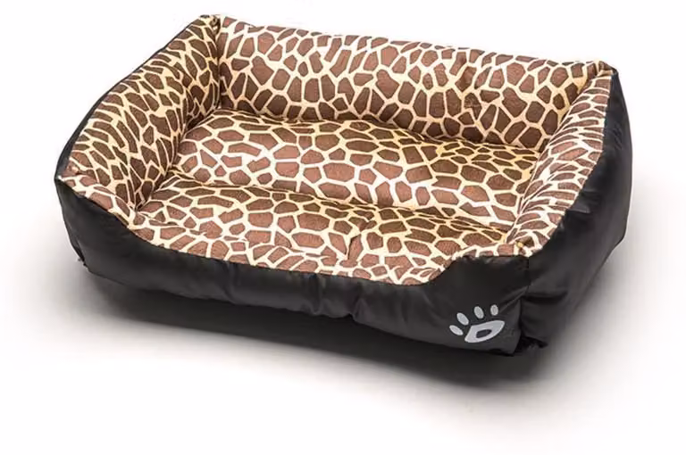 Cuccia per cani, cuscino per cani, taglia 3XL, 110x82 cm, forma rettangolare, divano per cani e gatti con motivo leopardato, morbido e peloso