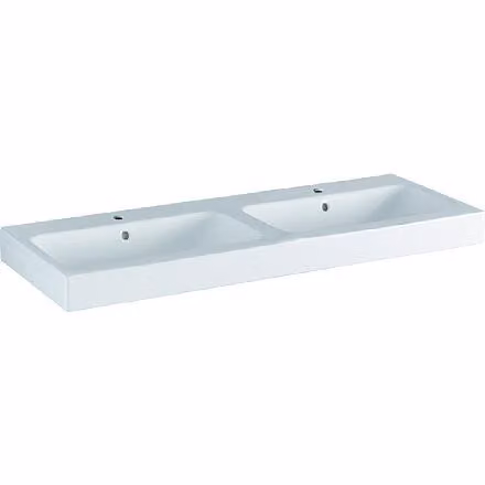 Geberit iCon lavabo double 120x48,5cm blanc, 124120600, 124120600