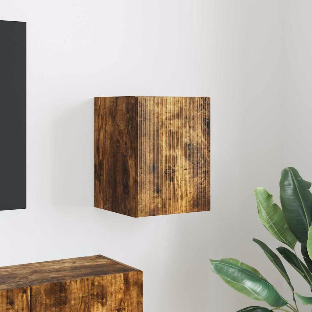 Mobile TV da parete vidaXL in Rovere fumé, L 30 cm x P 31 cm x H 40 cm
