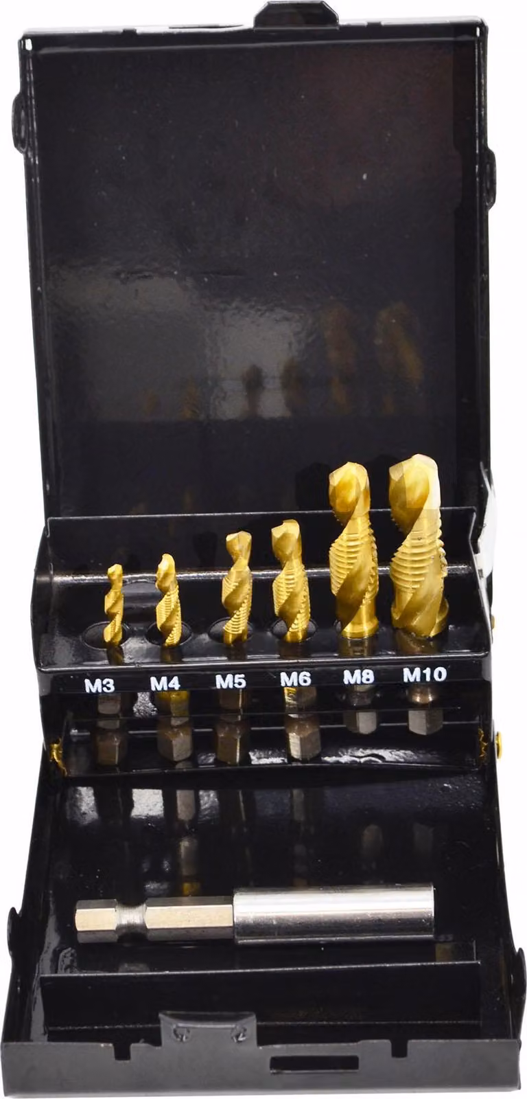 Awtools set di punte per maschiatura m3-m10 7 pezzi giallo