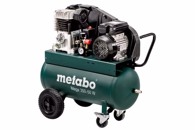 Metabo Mega 350-50 D -Compressore 4 hp 200 litri a corrente trifase con trasmissione a cinghia