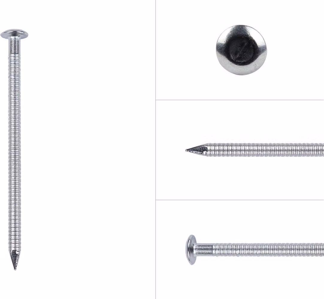 Chiodi ad anello con testa a sfera in acciaio inox A2 - 2,5-2,8 x 40 mm - confezione da 200 pezzi