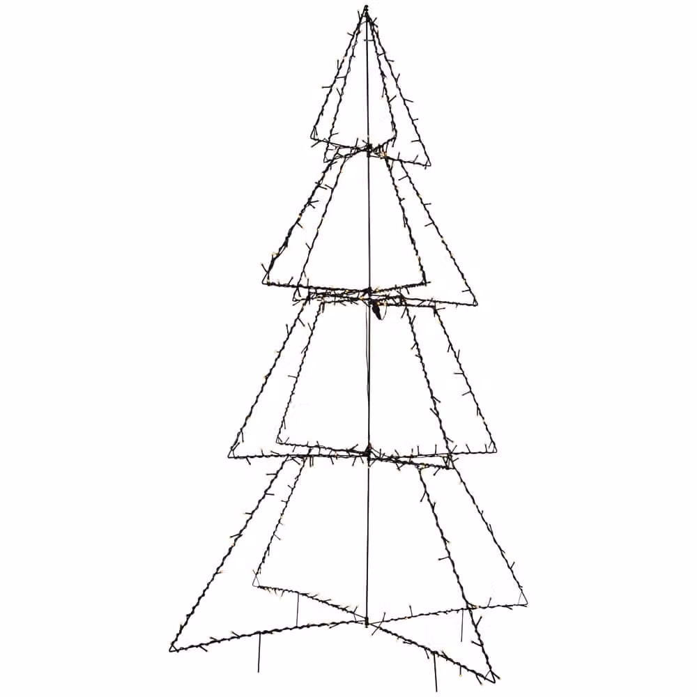 Albero di luci LED "Foldy" di Star Trading, 200 LED bianchi caldi