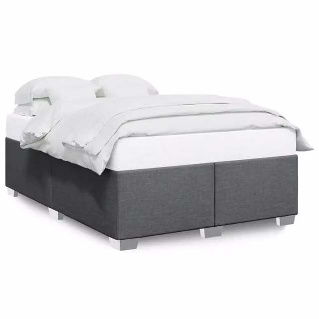 Letto matrimoniale | Letto per adulti | Giroletto senza Materasso Grigio Scuro 160x200 cm Tessuto