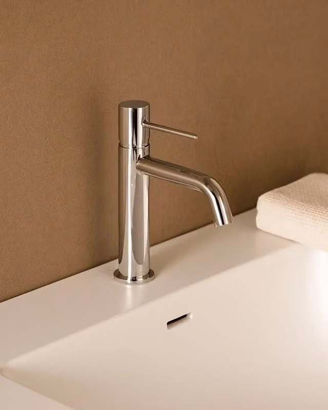 Rubinetto miscelatore lavabo senza scarico in ottone cromato Memo