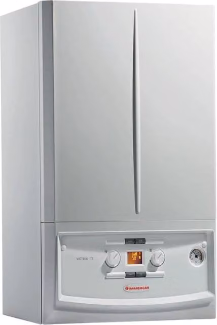 Caldaia a Condensazione Immergas Victrix 24 TT GPL Bianca con Display e Kit Scarico Fumi