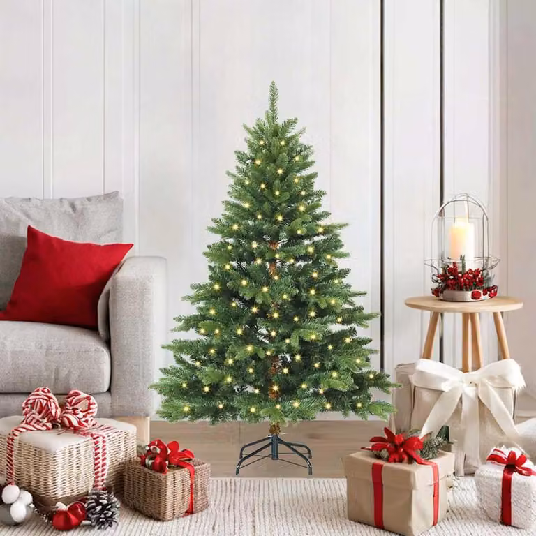 Maison Exclusive - Albero di Natale artificiale con 150 LED, verde, 120 cm, in PE e PVC