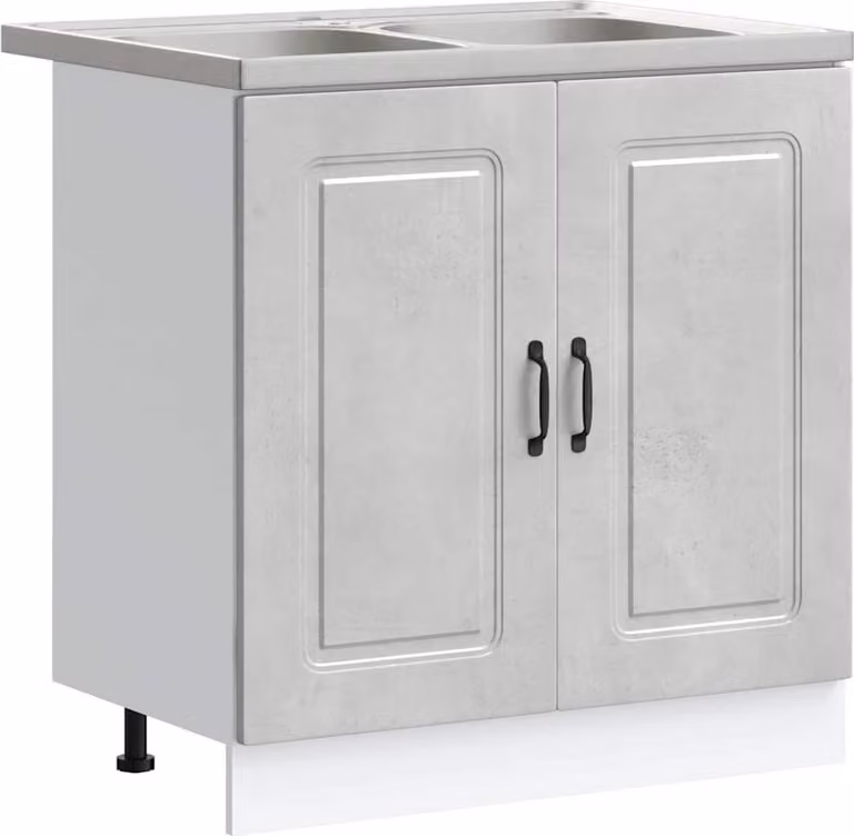 Mobile da cucina Kalmar Grigio cemento 80 x 46 x 81,5 cm