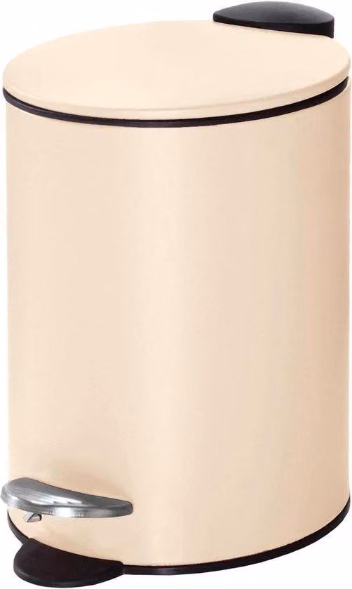 Vaso porta cosmetici color sabbia, 3 litri, metallo