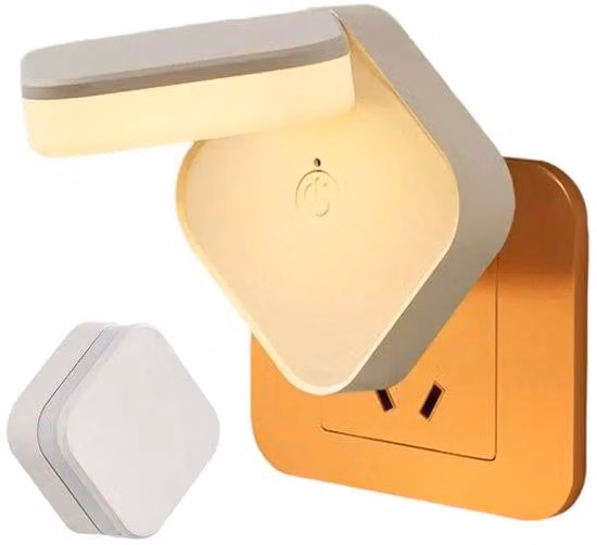 Lampada da notte a LED, dimmerabile, lampada da tavolo con timer e telecomando, luce tricolore, lampada da notte, luce tricolore per la cameretta dei bambini – modello orientabile con telecomando e spina, adatta a neonati e bambini piccoli, bianca, lampad