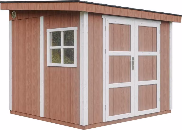 Casetta da giardino di 5,9 m² - H231x248x294 cm - Timbela M938-REDWOOD RED