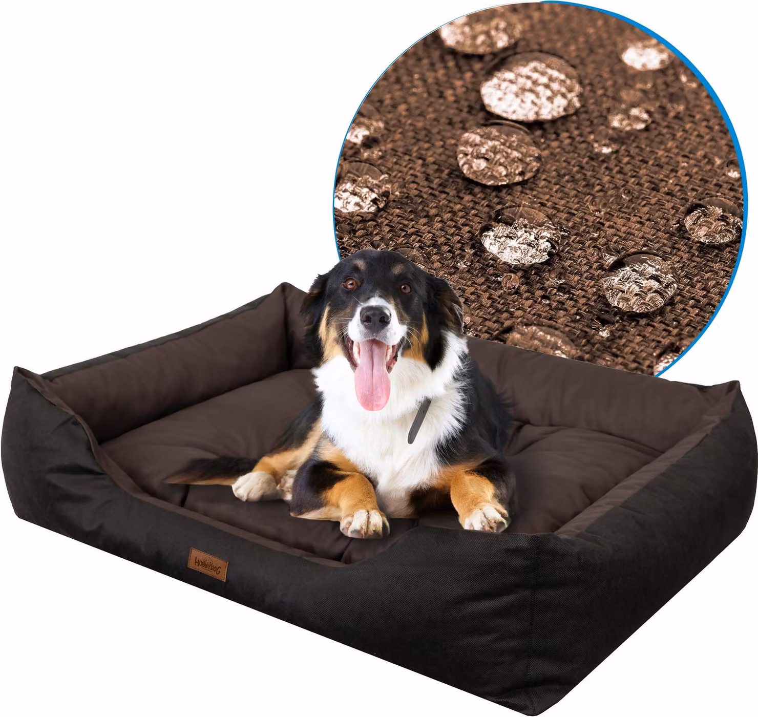 Cuccia per cani "Puffy" - Cuscino idrorepellente e sfoderabile - 85x65 cm - Robusto tessuto Oxford | PillowPrim