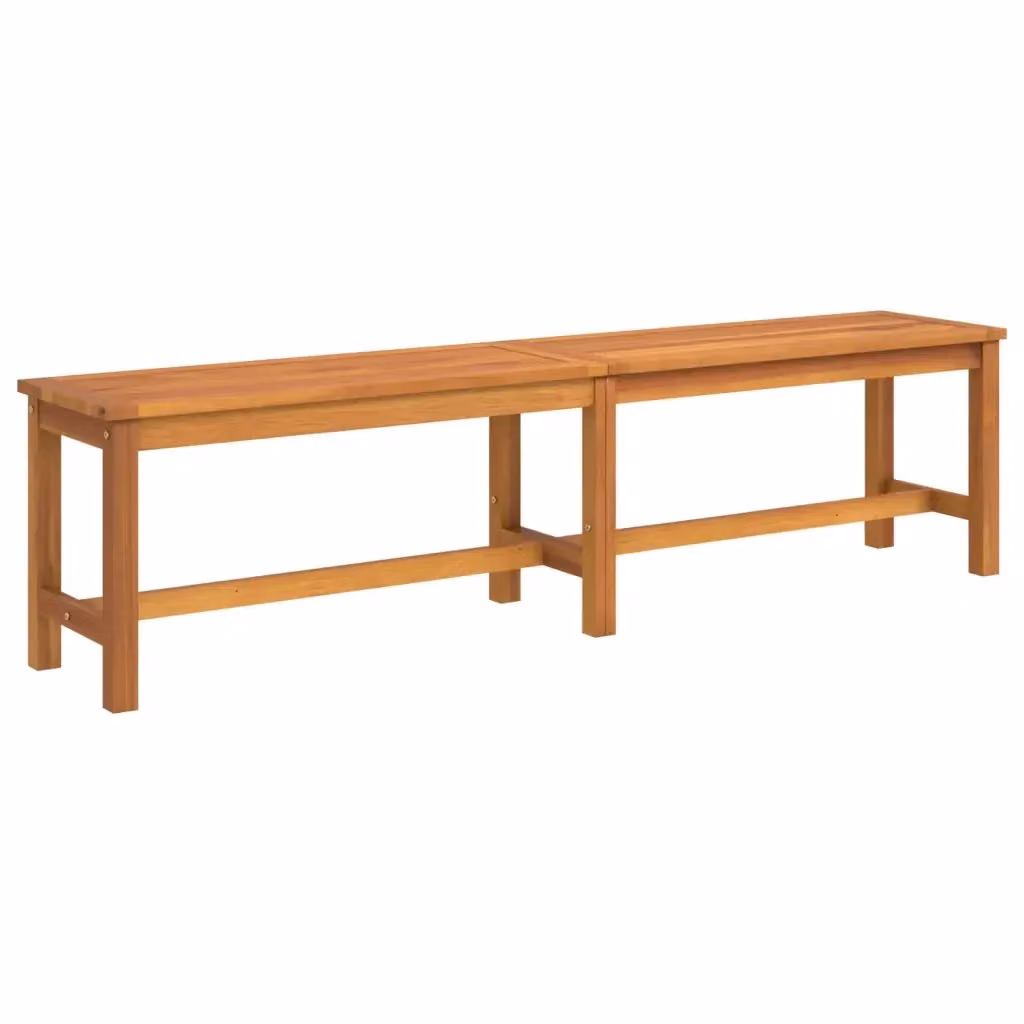 Panca da giardino in legno di acacia oliato marrone vidaXL L/P/H: 180 x 35 x 45 cm – 2
