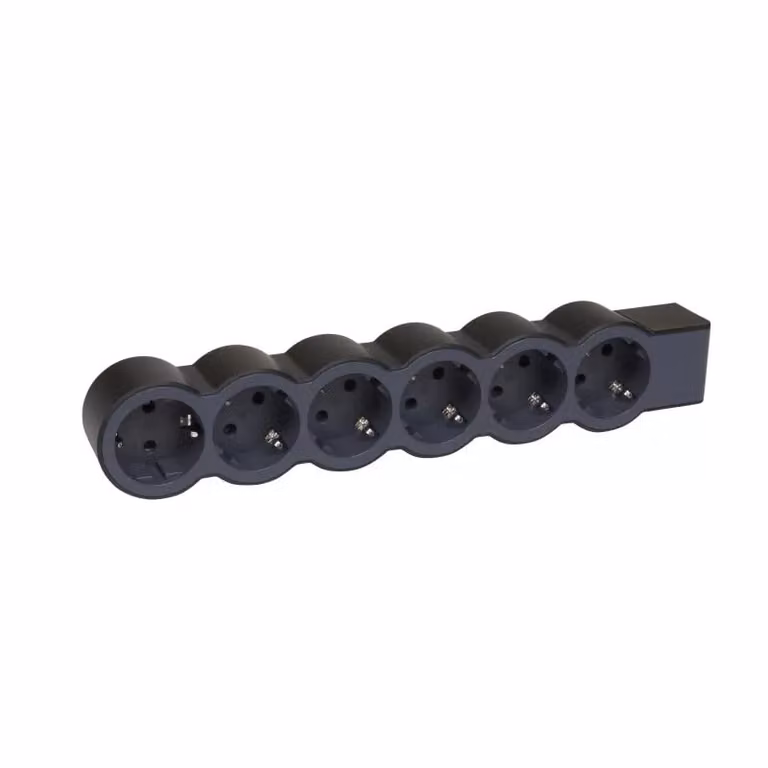 Presa piatta Legrand 6x, senza cavo Cavo nero 694580