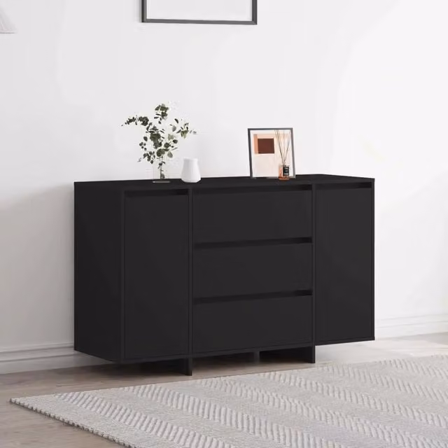 Credenza Nero 120 x 41 x 75 cm Legno ingegnerizzato 3333907