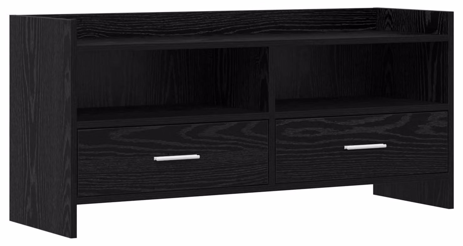 Mobile TV 100 x 33 x 47 cm Rovere nero Legno composito