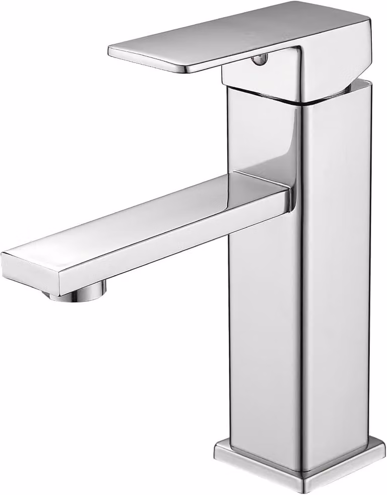 Miscelatore per lavabo, cromo, acciaio inossidabile, cartuccia in Vetroceramica, monoblocco, per bagno