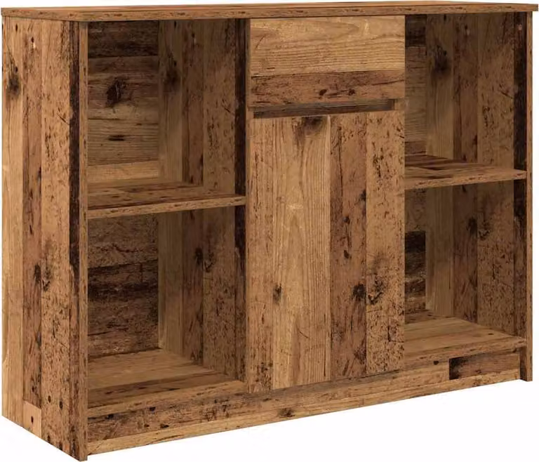 Credenza con Cassetto Legno Antico 101x35x76 cm in Truciolato