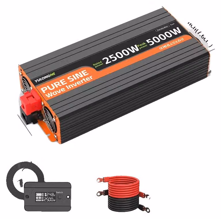 Inverter, potenza nominale 2500W, con telecomando, 24V-230V-2500W