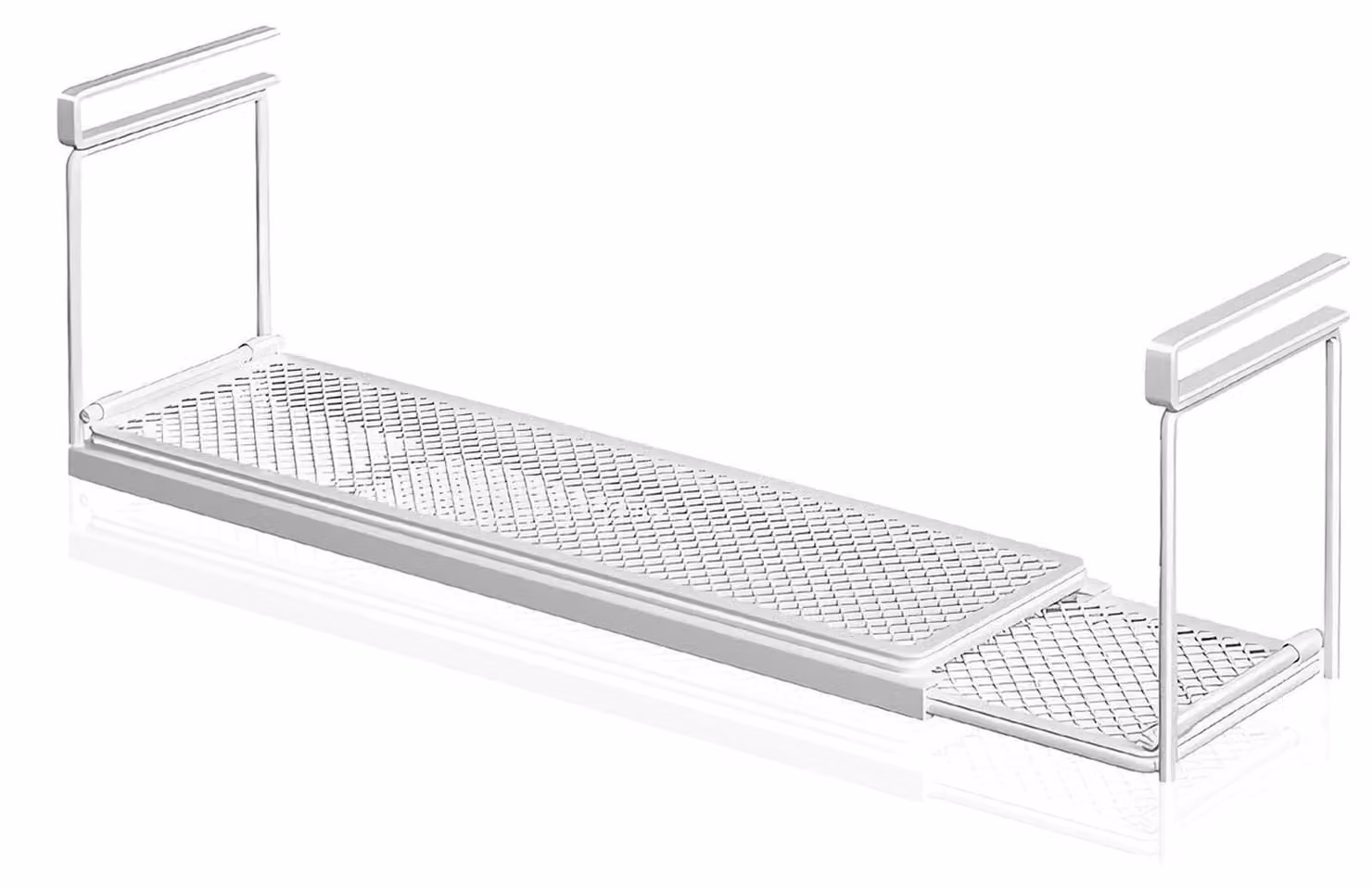 Mobiletto metallico con cesto sospeso, ideale per cucina e ufficio