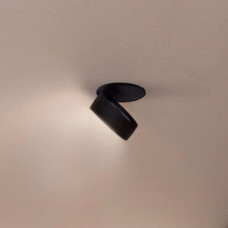 Egger Licht Clippo EP spot LED incasso, nero, 3.000K EP, dimmerabile, Nero, Studio / Ufficio, Alluminio, Moderno, Downlight