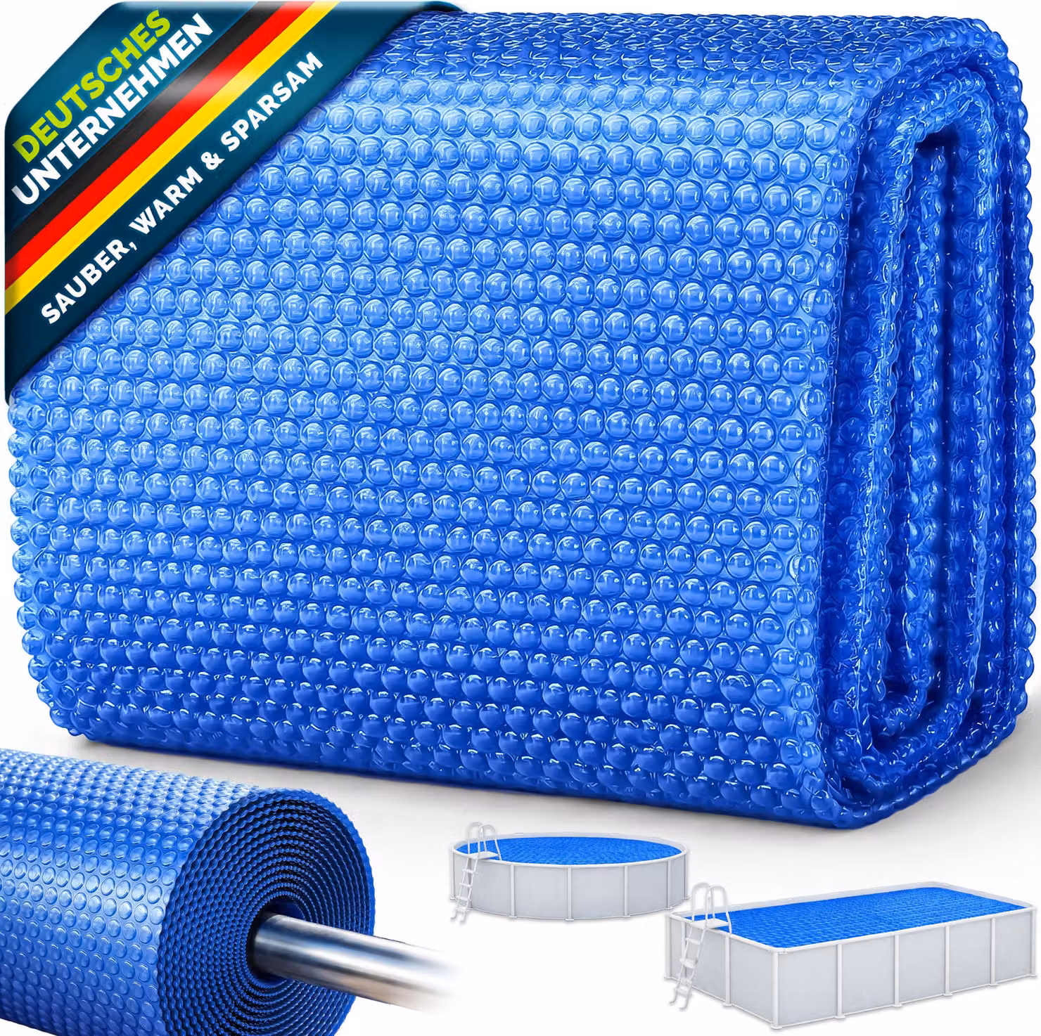 tillvex pool solar foil rotondo Ø 500 cm telone solare riscaldamento solare copertura solare telone riscaldamento piscina telone termico
