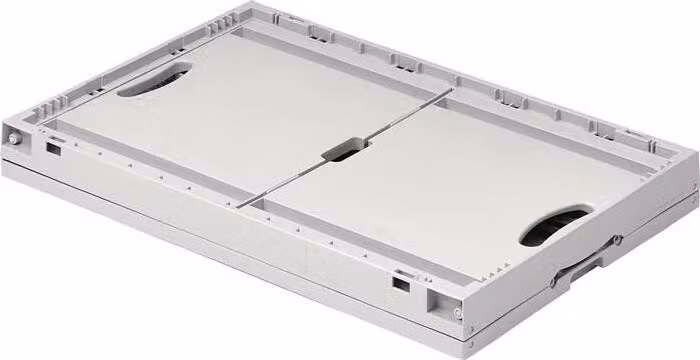 Cassetta pieghevole L600xL400xH323mm capacità 67l grigio chiaro senza coperchio PP maniglie passanti