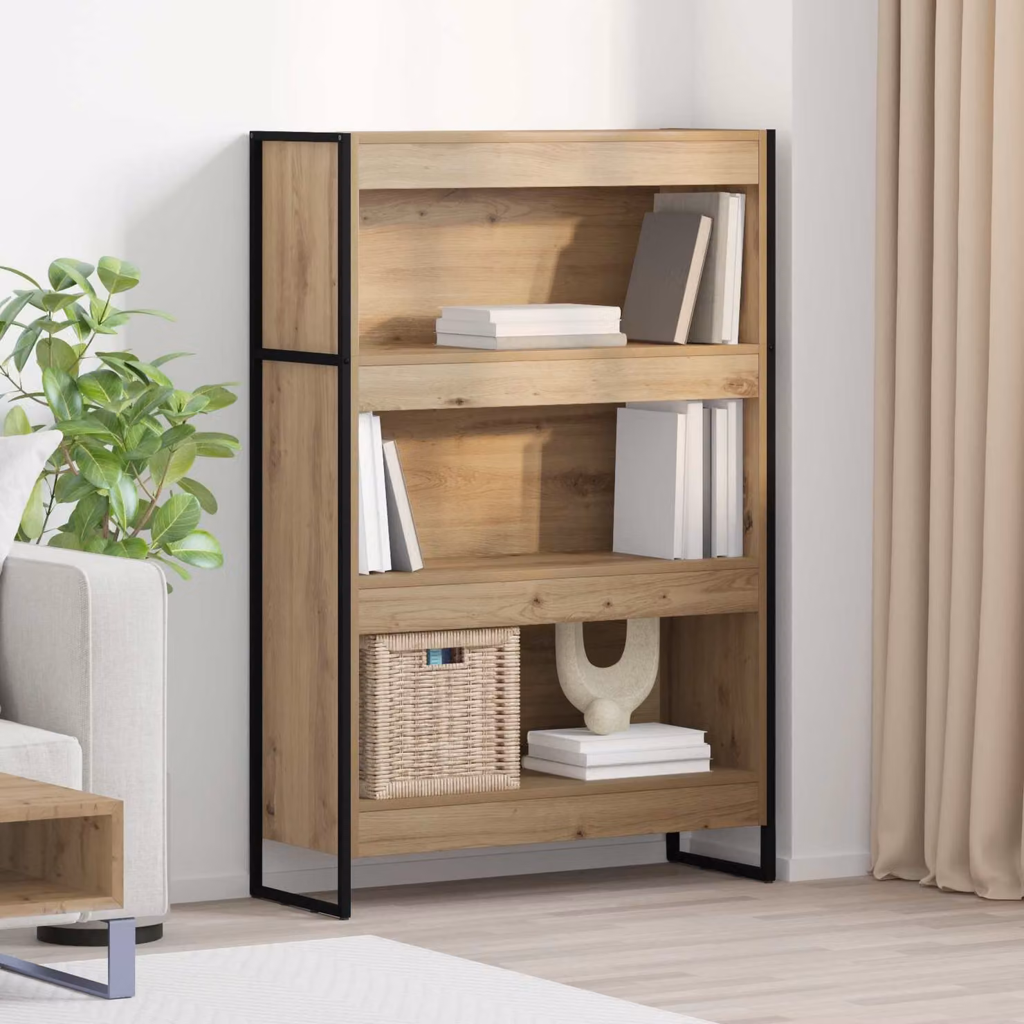 Armadio per Libri vidaXL in Stile Industrial, Colore Marrone, L/P/H: 80 x 30 x 121 cm