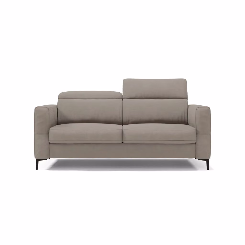 Divano letto Gardenia beige con poggiatesta reclinabili e rivestimento impermeabile, L: 218 cm, Materasso: 160 x 200 cm, H materasso: 18 cm – 2