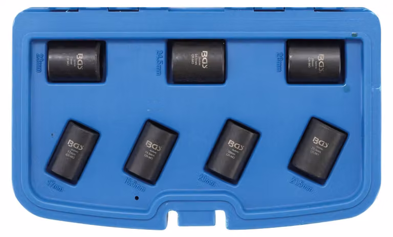 BGS Set di chiavi a bussola a profilo elicoidale / estrattore di viti con attacco quadro 12,5 mm (1/2") SW 17 - 26 mm 7 pezzi - 5291
