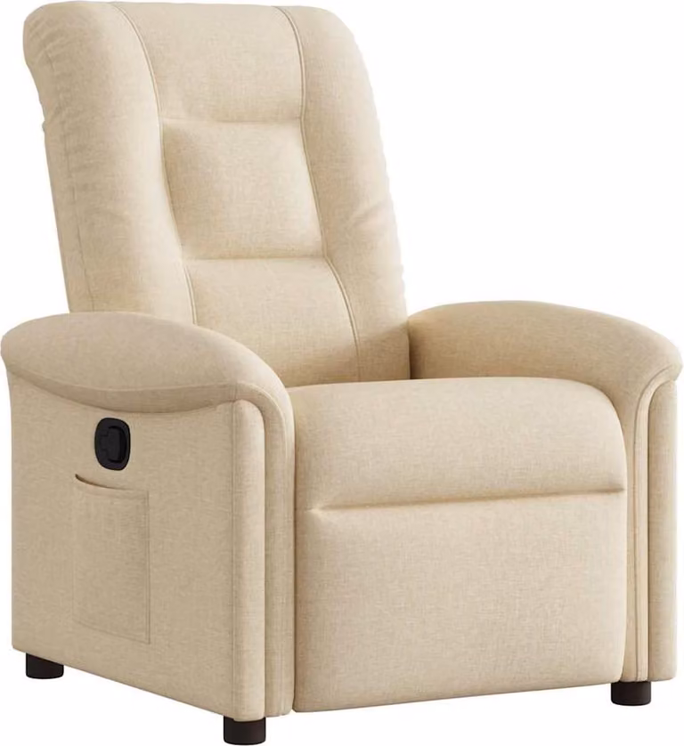 Recliner in tessuto crema